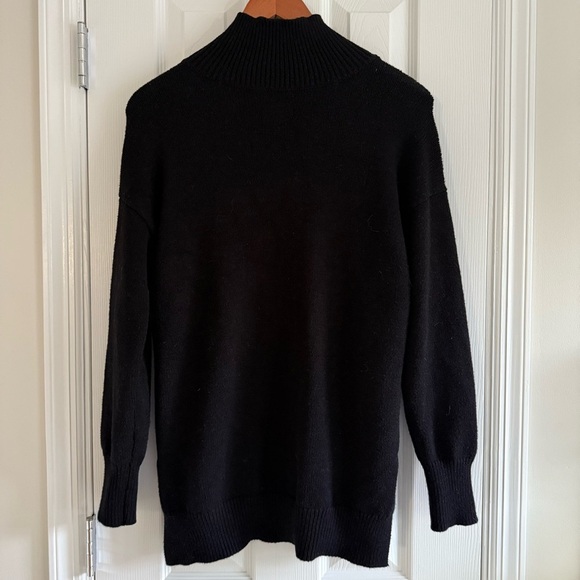 MAEVE ANTHROPOLOGIE Crystal High Neck Tunic Sweater Black XS - Picture 4 of 7